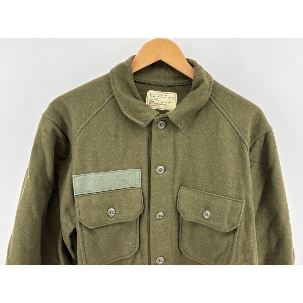 US Military OG 108 Wool Field Shirt‎ Olive Green Cold Weather Medium Vintage NEW